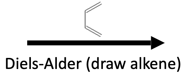 Example A substrate: conjugated diene approaching an electron-poor dienophile