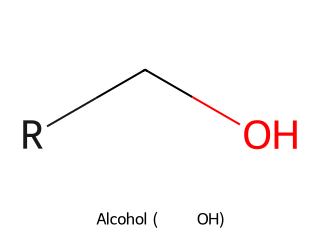 Alcohol RDKit depiction