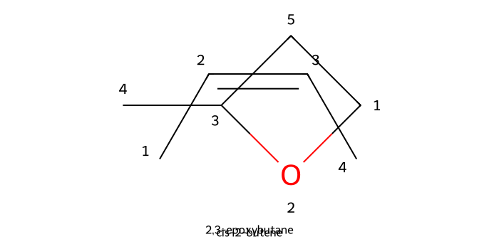 Epoxidation of an alkene (epoxide product shown)