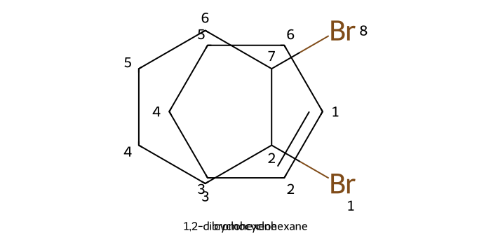 Halogenation anti addition (dibromide product shown)