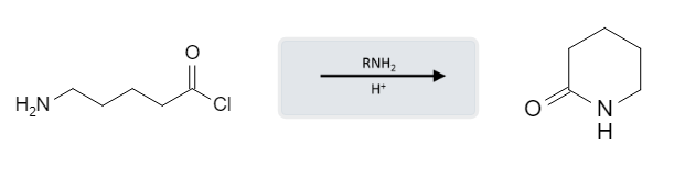Acid Chloride Reactions: Amide formation from Acid Chlorides using Amines (R2NH and RNH2) - acid chloride r2nh rnh2 intramolecular reaction