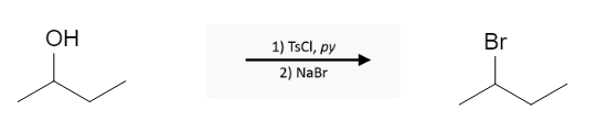 Alcohol Reactions: Alcohol Toslyation using TsCl - alcohol tscl sn2 br