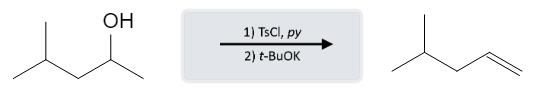 Alcohol Reactions: Alcohol Toslyation using TsCl - alcohol tscl tbuok hofmann e2