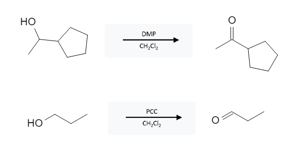 Alcohol Reactions: Aldehyde and Ketone Formation from Alcohols using PCC or DMP - alcohol ketone pcc dmp reaction