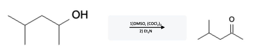 Alcohol Reactions: Swern Oxidation using DMSO - alcohol dmso ketone reaction