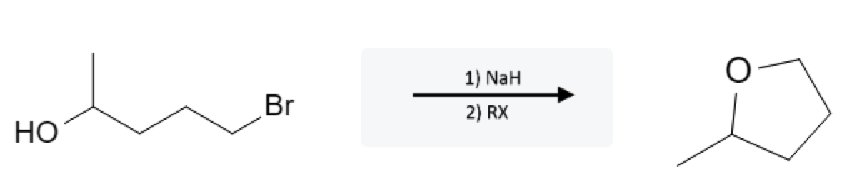 Alcohol Reactions: Williamson Synthesis using NaH, RX, and ROH - alcohol williamson synthesis intramolecular reaction