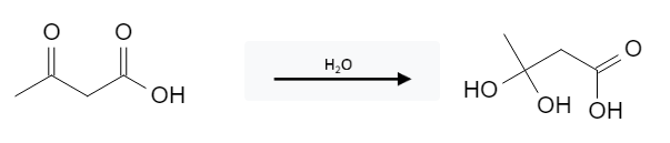 Aldehyde Reactions: Geminal Diol Formation from Aldehyde, Ketone using H2O image3.png