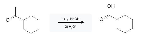 Ketone Reactions: Carboxylic Acid Formation from Methyl Ketones using Halogens image2.png