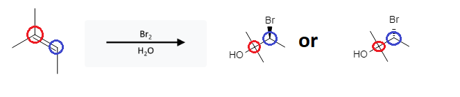 Alkene Reactions: Bromohydrin Formation using Br2 and H2O, followed by Epoxide formation using NaOH image1.png