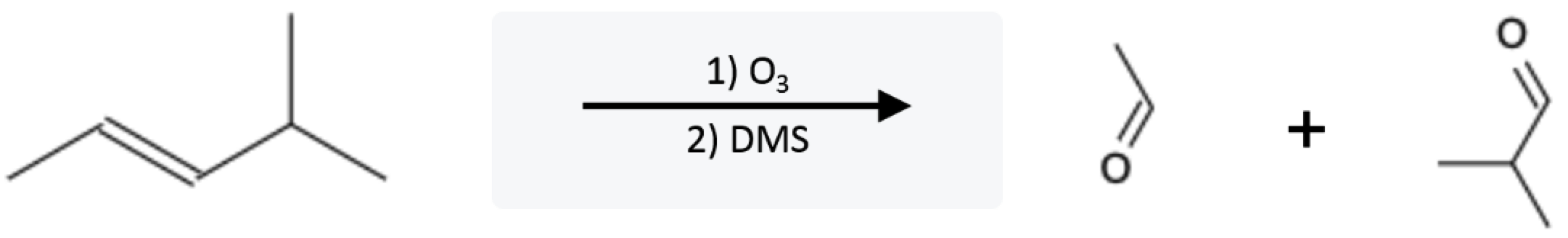Alkene Reactions: Ozonolysis using O3 and DMS - alkene ozonolysis o3 dms reaction double aldehyde