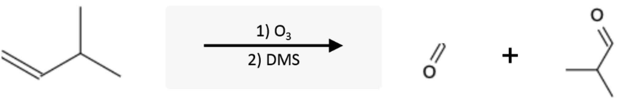 Alkene Reactions: Ozonolysis using O3 and DMS - alkene ozonolysis o3 dms reaction formaldehyde
