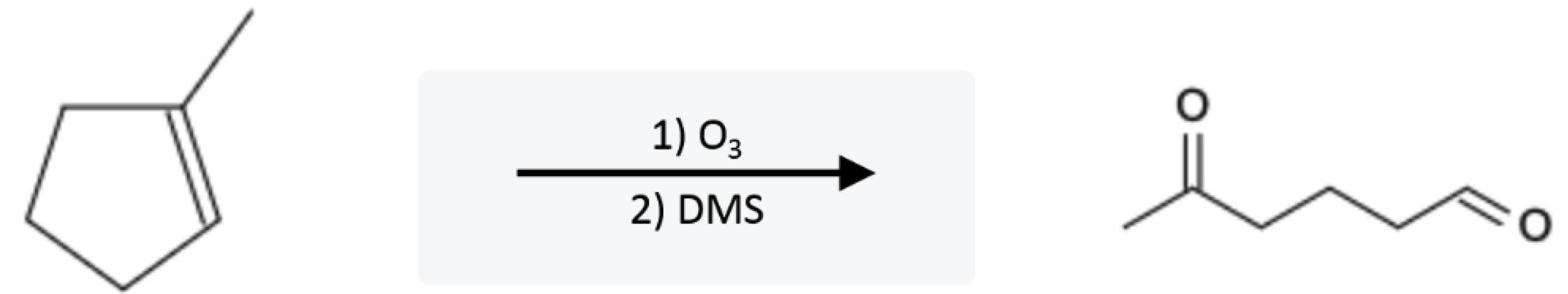 Alkene Reactions: Ozonolysis using O3 and DMS - alkene ozonolysis o3 dms reaction ring unwinding