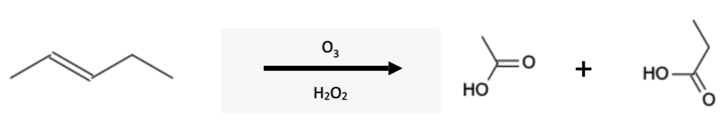 Alkene Reactions: Ozonolysis using O3 and H2O2 - alkene ozonolysis o3 h2o2 double carboxylic acid