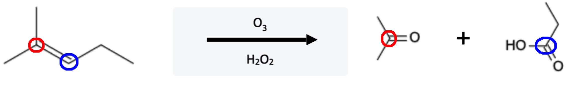 Alkene Reactions: Ozonolysis using O3 and H2O2 - alkene ozonolysis o3 h2o2 reaction