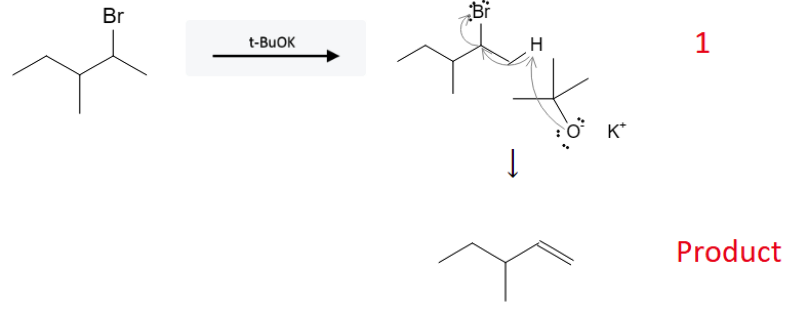 Alkyl Halide Reactions: Alkene formation using Bulky Bases (E2 Hofmann Product) - alkylhalide e2 elimination reaction hofmann mechanism
