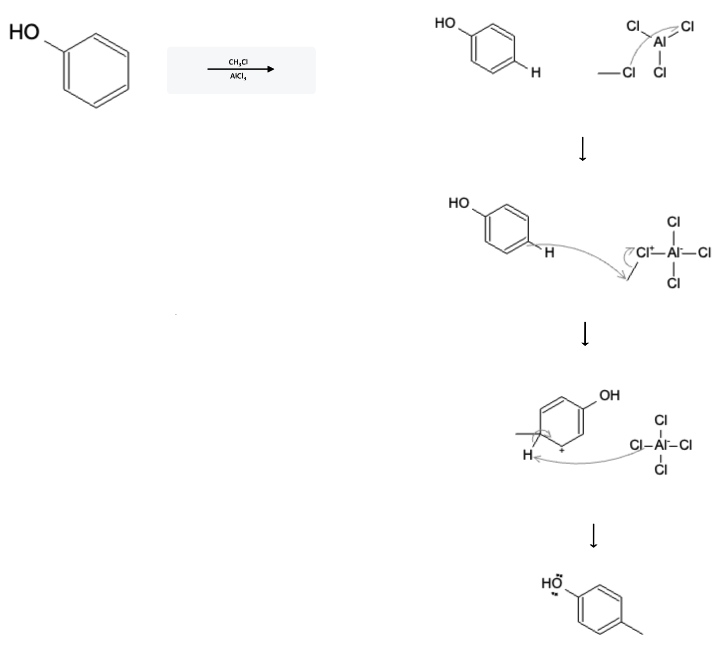 Aromatic Reactions: Friedel-Crafts Alkylation and Acylation - benzene friedel crafts alkylation para reaction mechanism