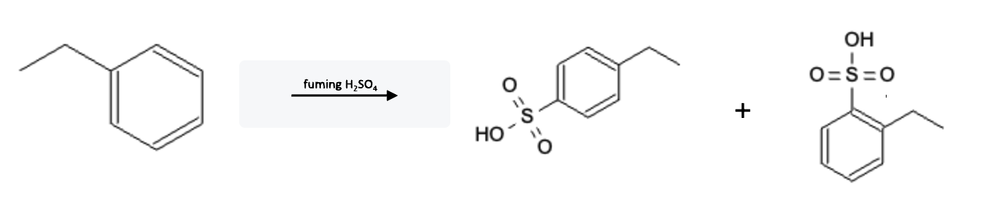 Aromatic Reactions: Sulfonation using SO3/H2SO4  - benzene so3 h2so4 reaction edg