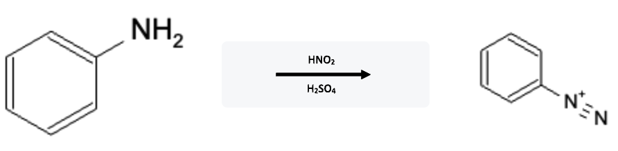 Aromatic Reactions: Aniline Diazotization to Diazonium - benzene hno2 h2so4 reaction