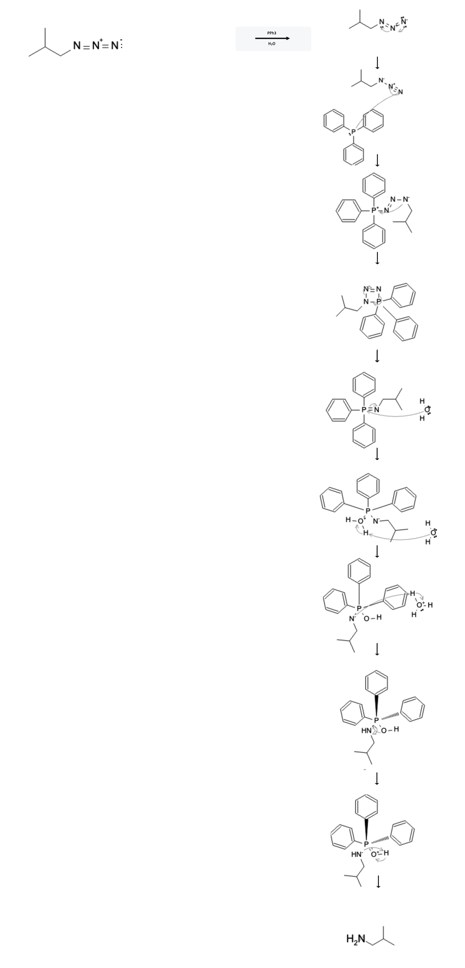 Azide Reactions: Amine formation from Azides using Triphenylphosphine (Staudinger Reaction) - azide staudinger reaction mechanism