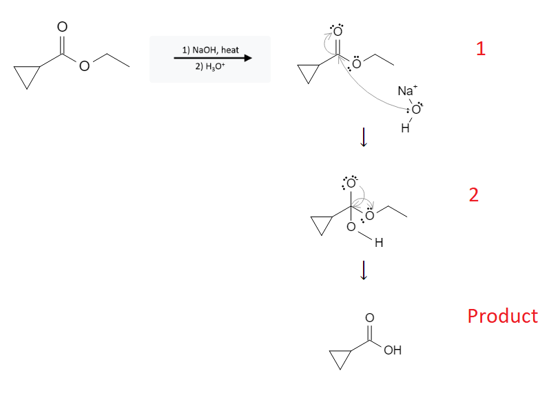 Ester Reactions: Formation of Carboxylic Acid from Ester using Strong Base image3.png