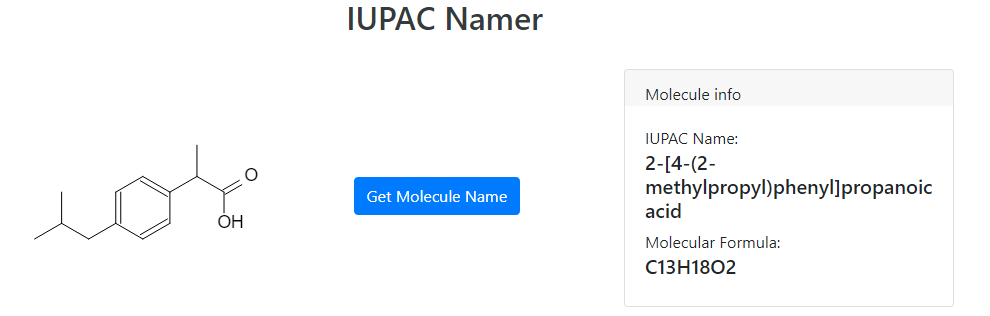 ibuprofen molecular formula